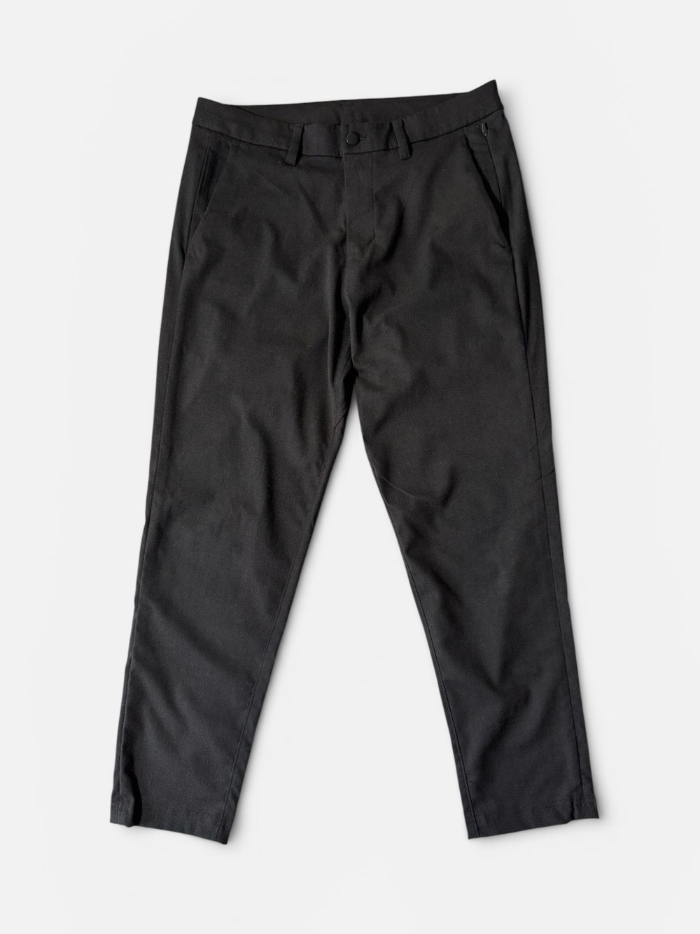 Lululemon mens 33x29 charcoal gray wool blend slim flannel chino pants EUC